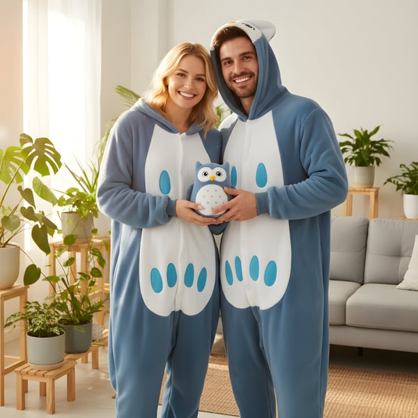 Onesie Kigurumi Pyjamas Uglekostume XL: 175-185cm