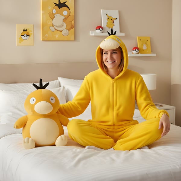 Kigurumi Pyjamasdräkt Pokemon Psyduck L 165-175 cm
