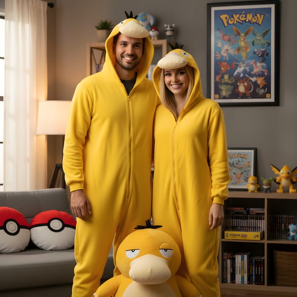 Kigurumi Pyjamasdräkt Pokemon Psyduck L 165-175 cm