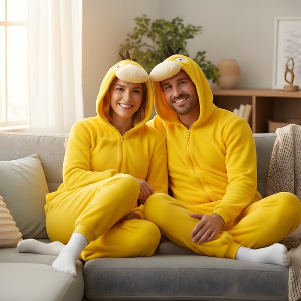 Kigurumi Pyjamasdräkt Pokemon Psyduck L 165-175 cm