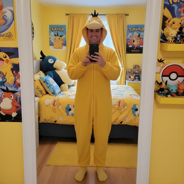 Kigurumi Pyjamasdräkt Pokemon Psyduck L 165-175 cm