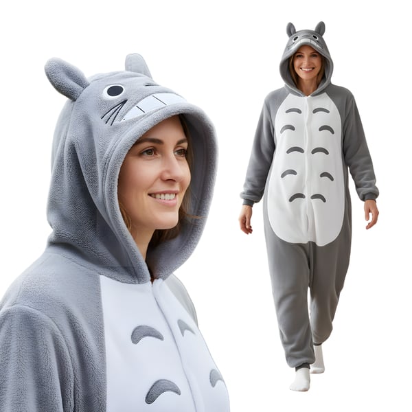 Onesie Kigurumi Pyjamas Totoro Kostume XXL: 185 - 195 cm
