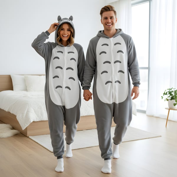 Onesie Kigurumi Pyjamas Totoro Kostume XXL: 185 - 195 cm