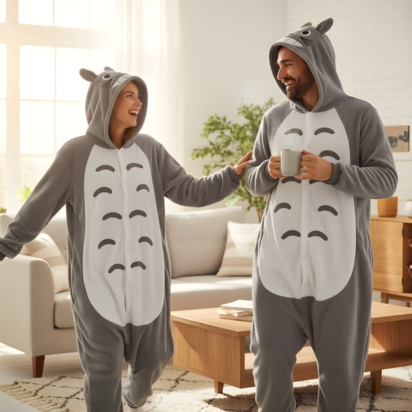 Onesie Kigurumi Pyjamas Totoro Kostume XXL: 185 - 195 cm