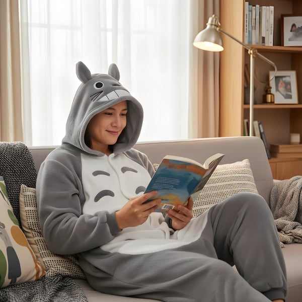 Onesie Kigurumi Pyjamas Totoro Kostume M: 155 - 165cm