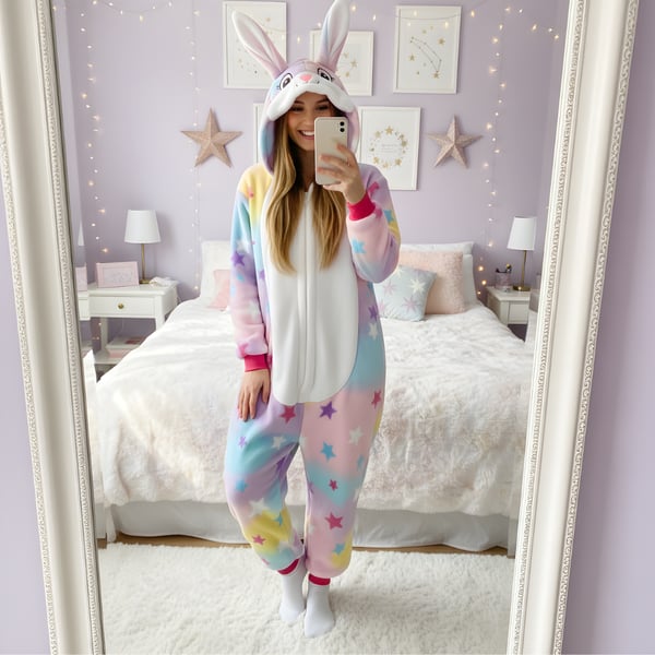 Onesie Kigurumi Pyjamas kostume kanin XXL: 185 - 195 cm