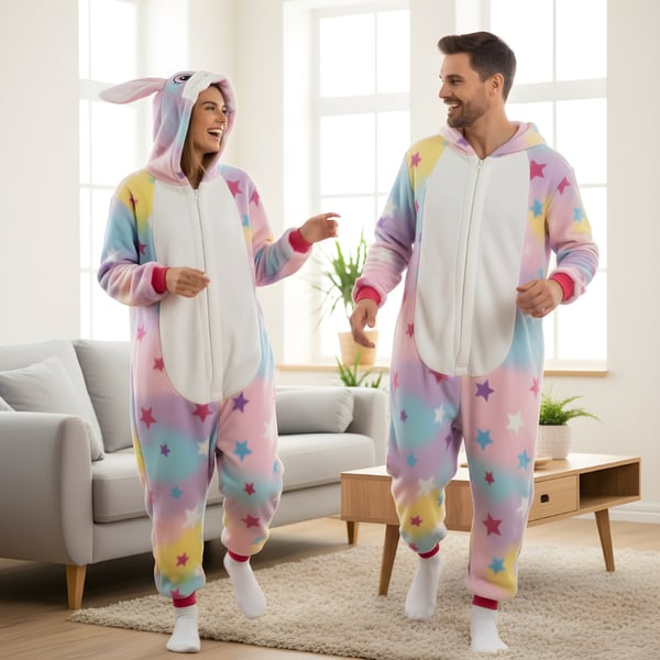 Onesie Kigurumi Pyjamas kostume kanin XXL: 185 - 195 cm