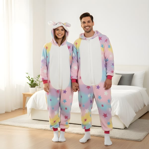 Kigurumi-pyjamas med kanin kostume, størrelse 145-155 cm