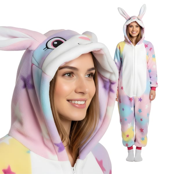 Onesie Kigurumi Pyjamas kostume kanin XXL: 185 - 195 cm