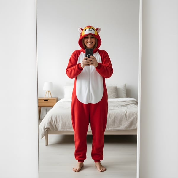 Onesie Kigurumi Pyjamas Akita kostume S: 145-155cm