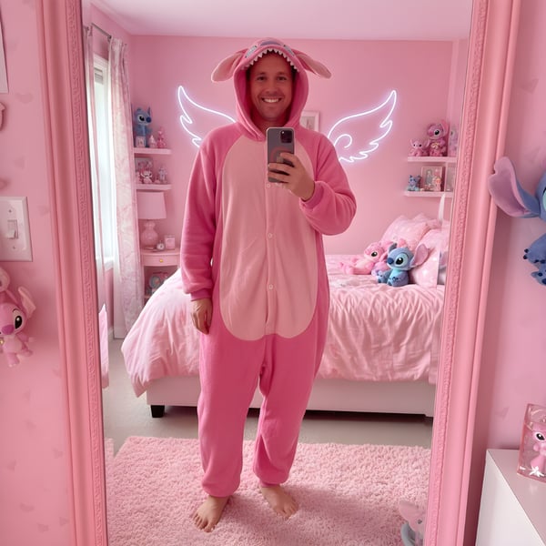 Kigurumi-pyjamas med søm, størrelse L: 165-175 cm