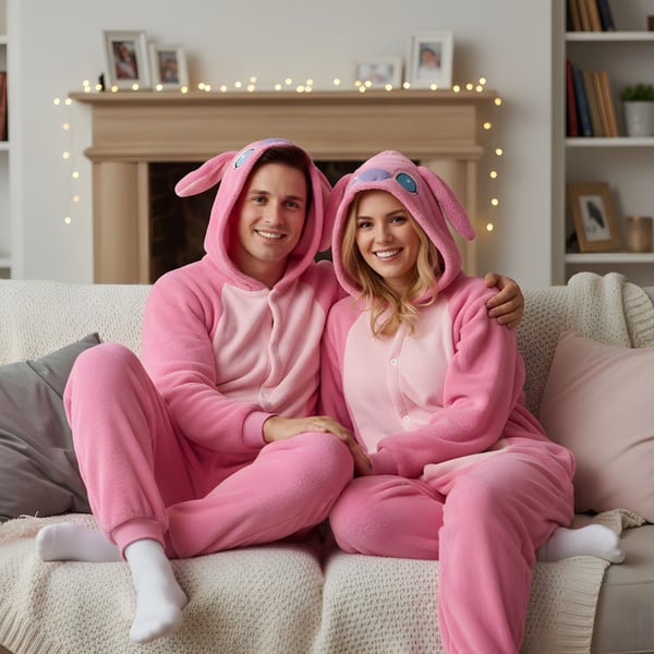 Kigurumi-pyjamas med søm, størrelse L: 165-175 cm