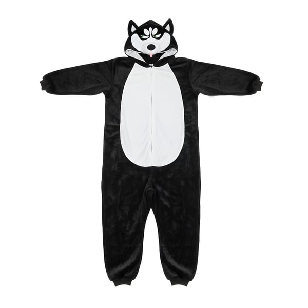 Kigurumi Pyjamas Kostume Sort Husky XXL: 185 - 195cm