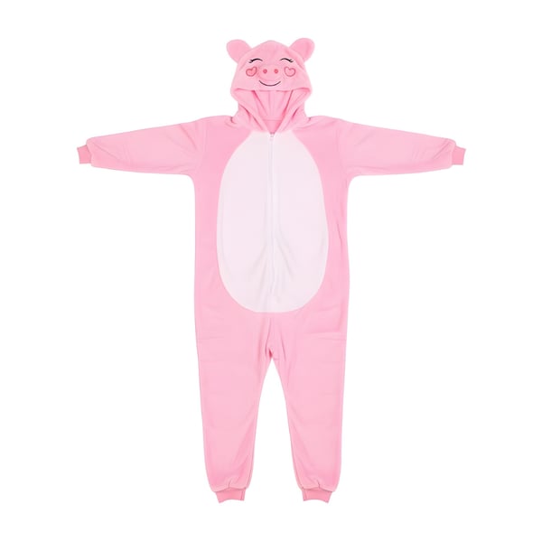 Onesie Kigurumi Pyjama -asu, Vaaleanpunainen possu, S: 145 - 155cm