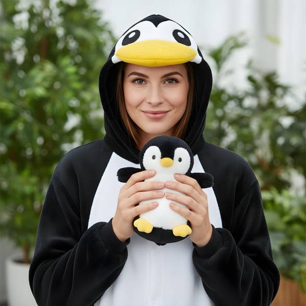 Onesie Kigurumi Pyjamas Kostume Penguin L: 165-175cm