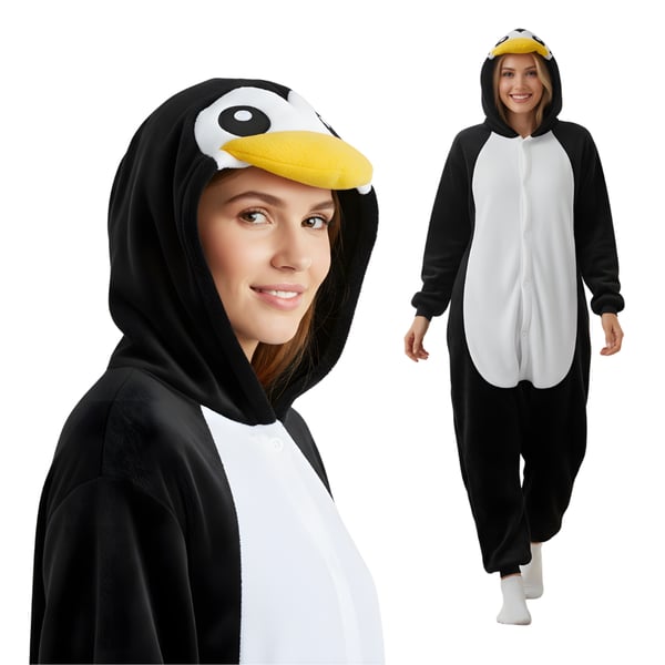 Kigurumi-pyjamaskostume pingvin M: 155-165 cm Kigurumi-pyjamaskostume pingvin M: 155-165 cm