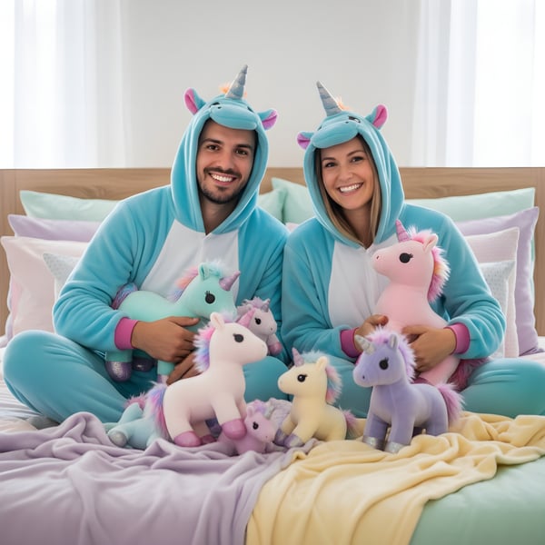 Kigurumi Pyjamas Onesie Azur Enhjørning Størrelse: 145-155 cm