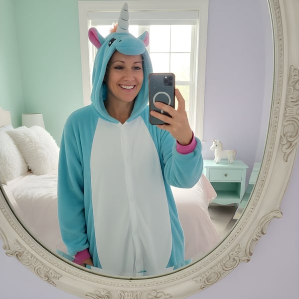 Kigurumi Pyjamas Onesie Azur Enhjørning Størrelse: 145-155 cm