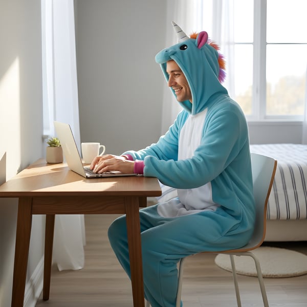 Kigurumi Pyjamas Onesie Azur Enhjørning Størrelse: 145-155 cm