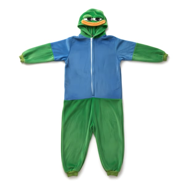 Onesie Kigurumi Pyjamas kostume Pepe Frog XXL: 185 - 195 cm