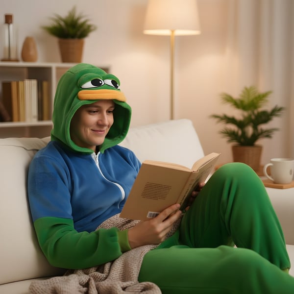 Onesie Kigurumi Pyjamas kostume Pepe Frog XXL: 185 - 195 cm