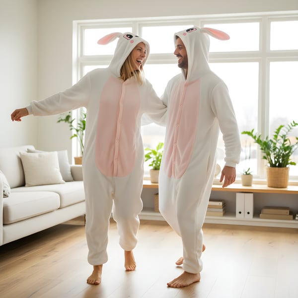 Kigurumi pyjamas kanin kostume størrelse 145-155 cm