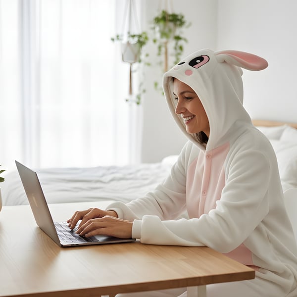 Kigurumi pyjamas kanin kostume størrelse 145-155 cm