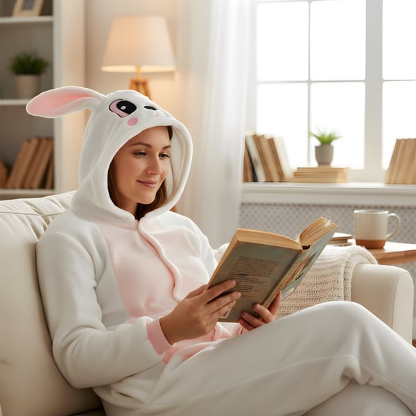 Kigurumi pyjamas kanin kostume størrelse 145-155 cm