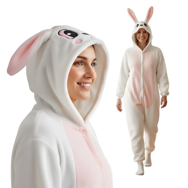 Kigurumi pyjamas kanin kostume størrelse 145-155 cm