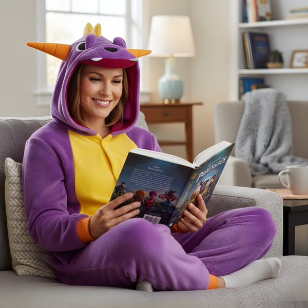 Spyro Onesie Kigurumi Pyjamas Kostume XL: 175-185cm