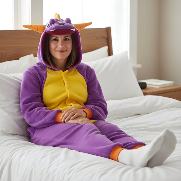 Spyro Onesie Kigurumi Pyjamas Kostume Størrelse: 145-155 cm