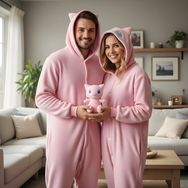 Pokémon Mew Kigurumi-pyjamasdräkt M: 155-165 cm