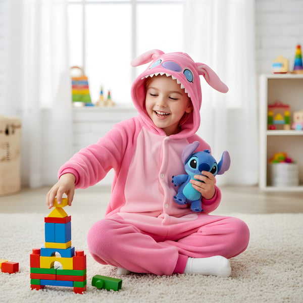 Kigurumi-pyjamas för barn, 95-105 cm, Stitch
