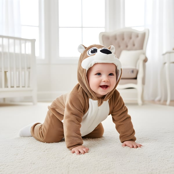 Brun nallbjörn-pyjamasdräkt baby 80 cm 65-75