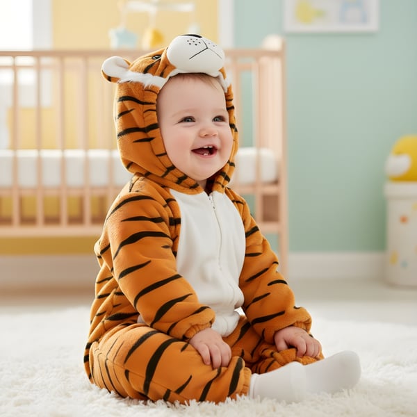 Onesie-pyjama, naamiaisasu, yöasut, Baby Tigger 90: 78-86 cm