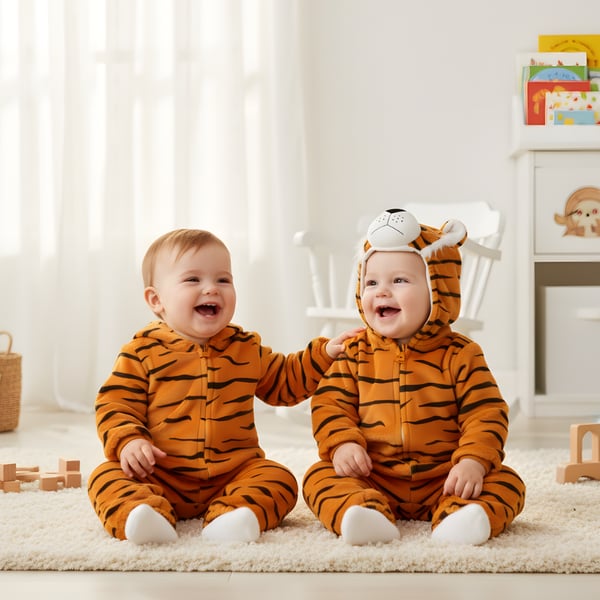 Pyjamas med onesie-effekt tiger förklädnad baby 50-65 cm 70 cm