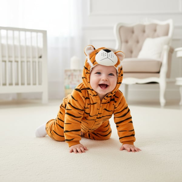 Pyjamas med onesie-effekt tiger förklädnad baby 50-65 cm 70 cm