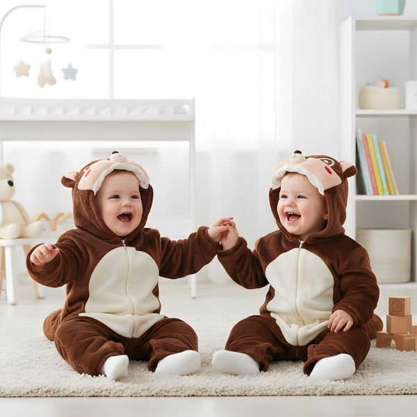 Pyjamas-kostume til baby med egern 100 cm: 86-94 cm