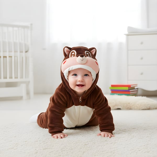 Pyjamas-kostume til baby med egern 100 cm: 86-94 cm