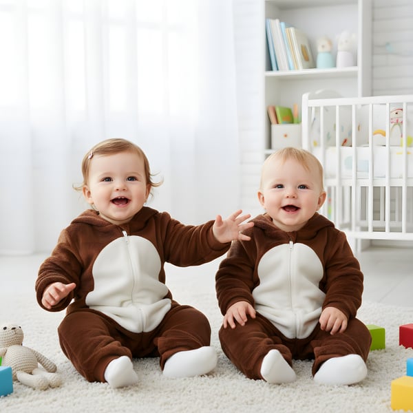 Pyjamas-kostume til baby med egern 100 cm: 86-94 cm