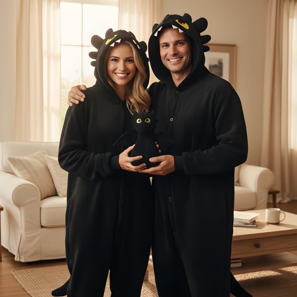 Kigurumi-pyjamas med tandløs kostume, størrelse M: 155 - 165 cm