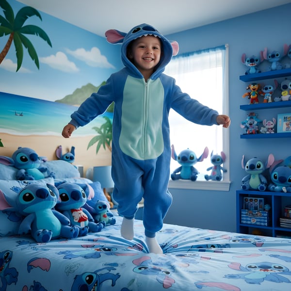Lilo och Stitch Kigurumi-pyjamas kostym 115-125cm