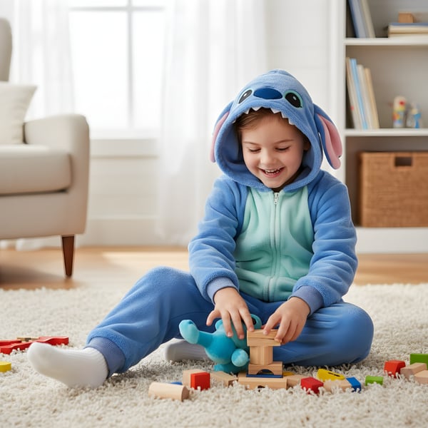 Lilo och Stitch Kigurumi-pyjamas kostym 115-125cm