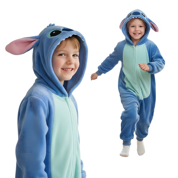 Lilo & Stitch Onesie Kigurumi Pyjamaskostume 135-145cm