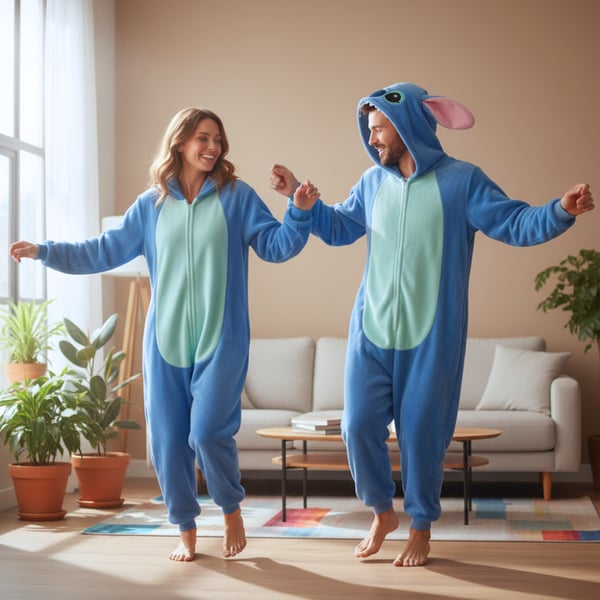 Onesie Kigurumi Pyjamas kostume Lilo & Stitch XXL: 185 - 195 cm