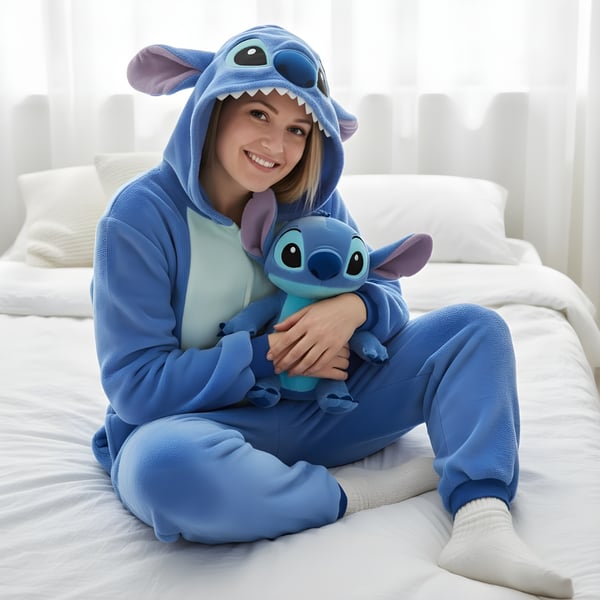 Onesie Kigurumi Pyjamas kostume Lilo & Stitch XXL: 185 - 195 cm