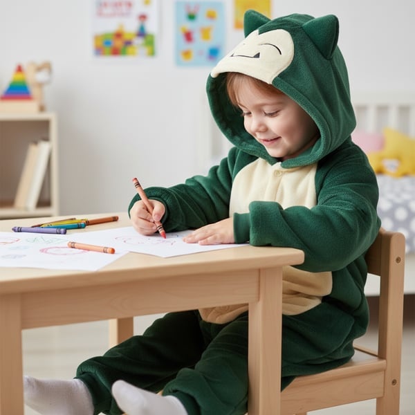 Onesie Kigurumi Pyjamas Pokemon Snorlax kostume børn 125 - 135 cm