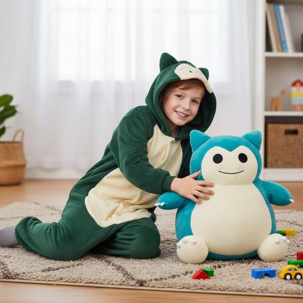 Pokemon Snorlax Kigurumi-pyjamas för barn 135-145 cm