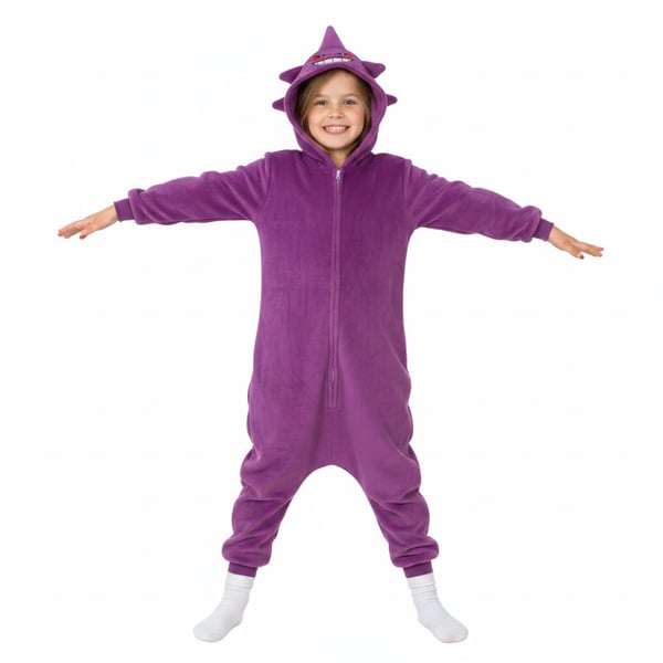Kigurumi Pyjamas Kostume Pokemon Gengar Børn 105-115cm