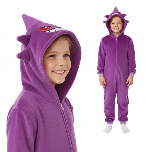 Kigurumi Pyjamas Kostume Pokemon Gengar Børn 105-115cm
